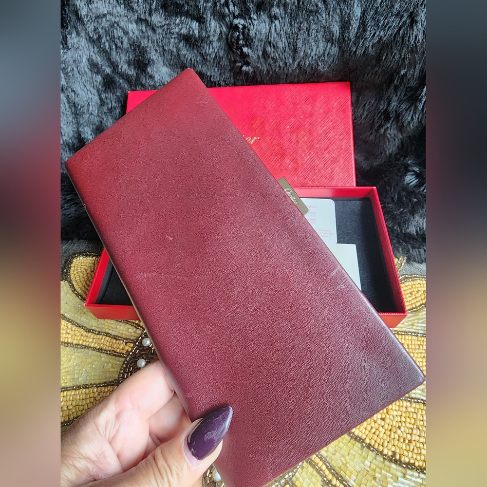 Authentic Cartier Burgundy Card Holder or Wallet